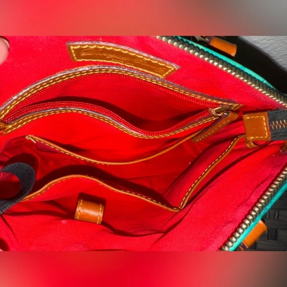 **SOLD** Dooney & Bourke Mini Turquoise Croco Embossed Satchel Bag - Picture 4 of 17